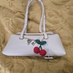 Butter Women’s Shoulder Bag with Cherry Charm